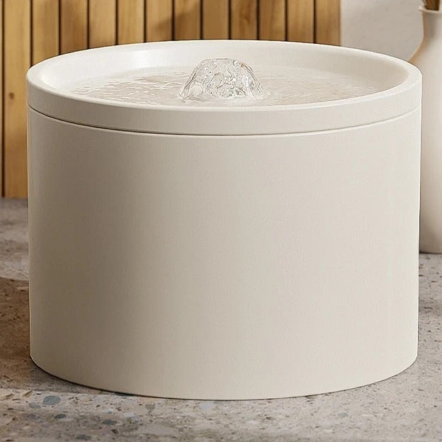 Ninfeo color Gesso su un pavimento in pietra, accanto a un vaso